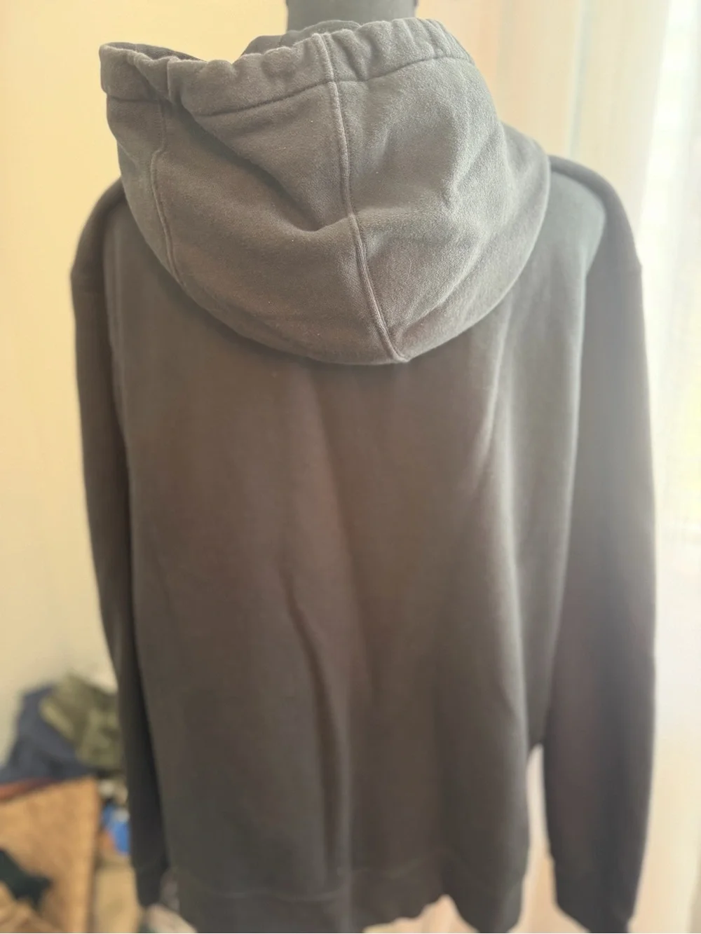 Nike Black Hoodie with White Nike Swoosh and New York Text